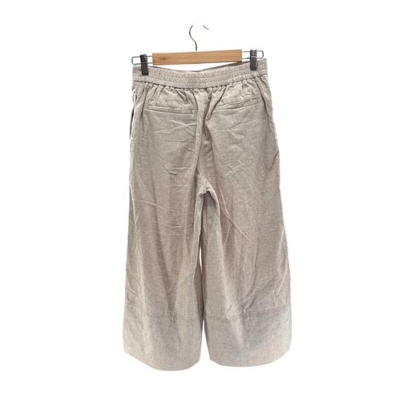 Banana Republic Sum' 25 "Flax" Wide Leg Cropped Linen Blend XS Pant Pull On - Picture 3 of 9